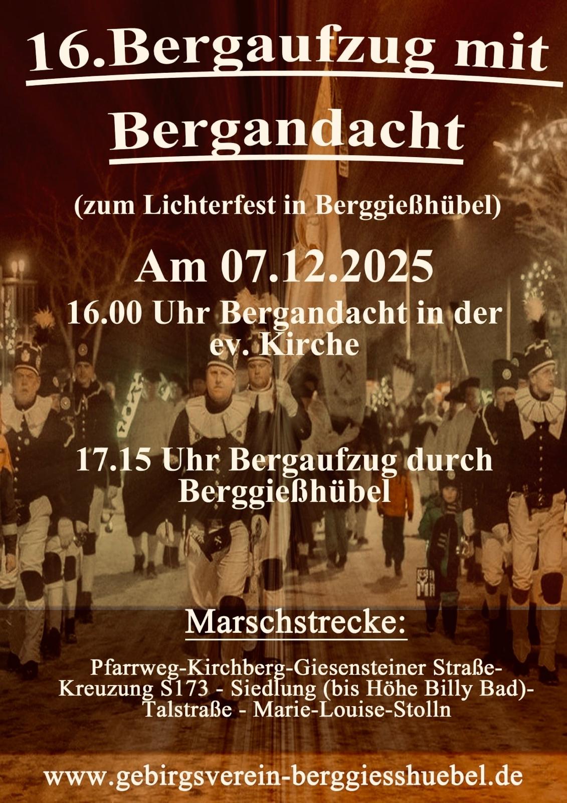 Plakat zum Berggießhübler Lichterfest 2025